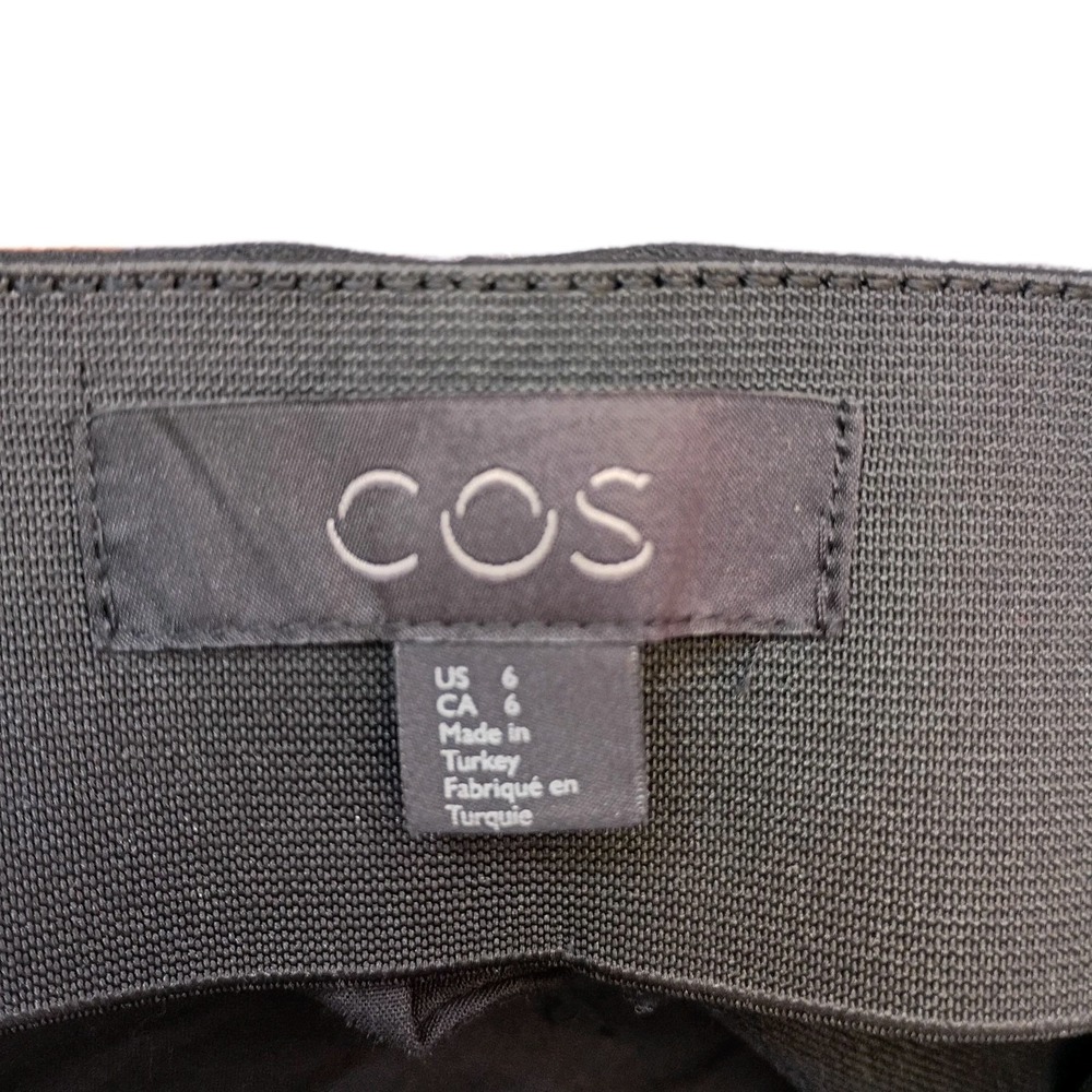 COS Womens Cropped Dress Pants Size 6 Blue Side Zip Ankle Career Office 0713068